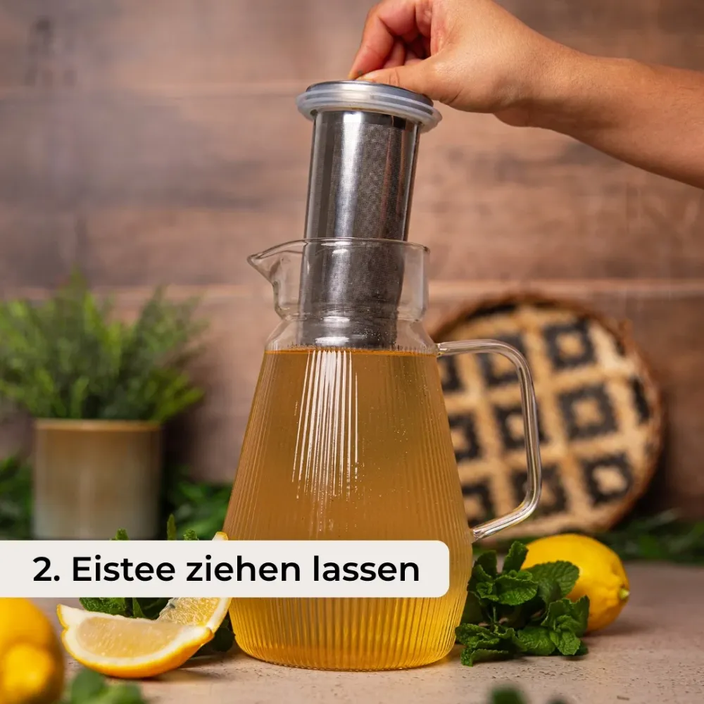 Glazen ijsthee-karaf (1,5 l)
