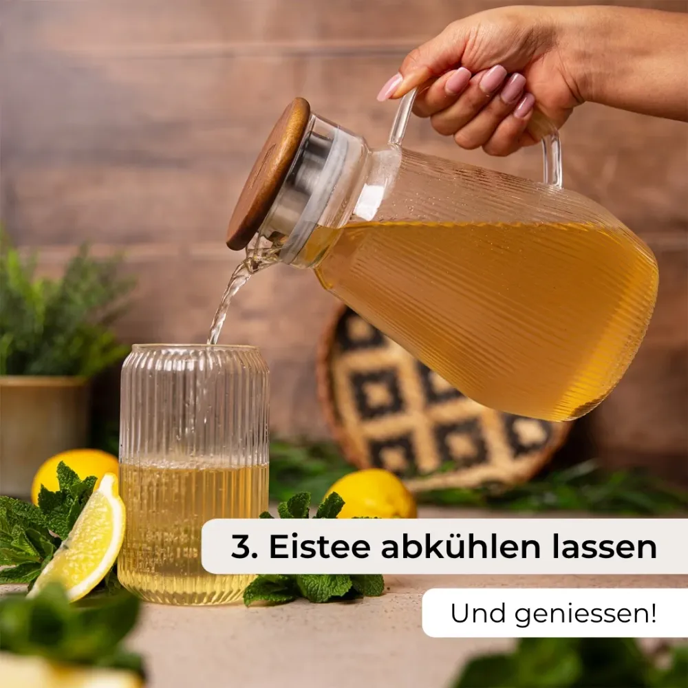 Glazen ijsthee-karaf (1,5 l)