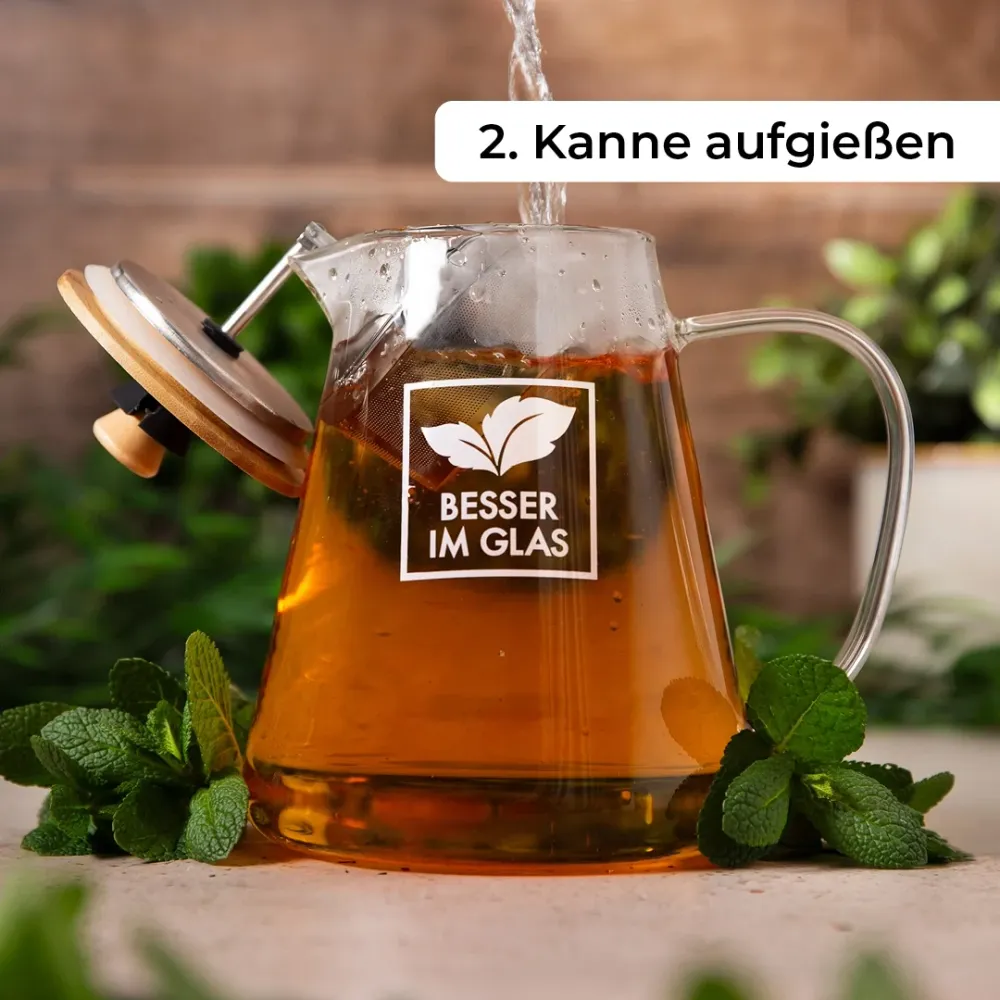 Glazen theepot (1,5 liter)