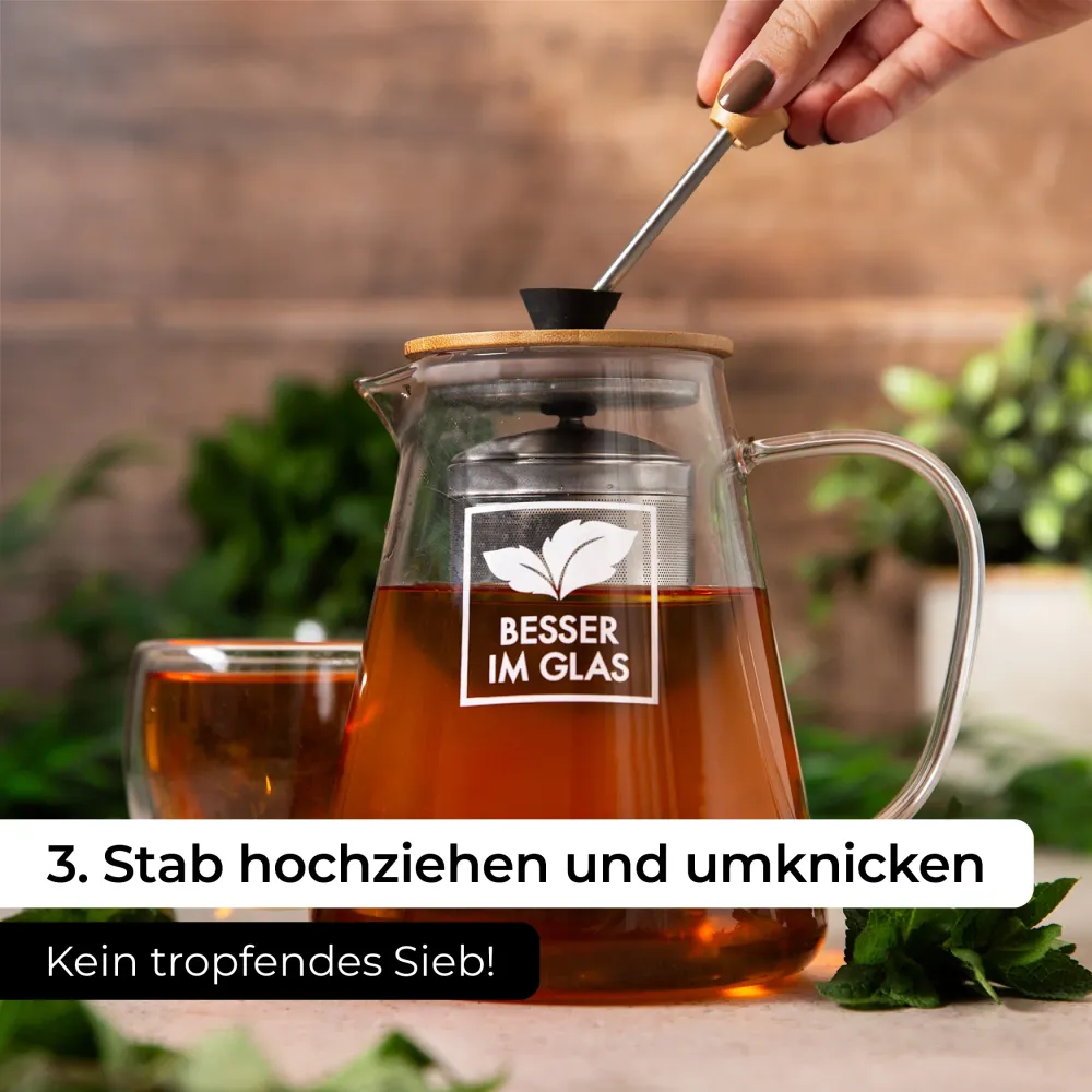 Glazen theepot (1,5 liter)