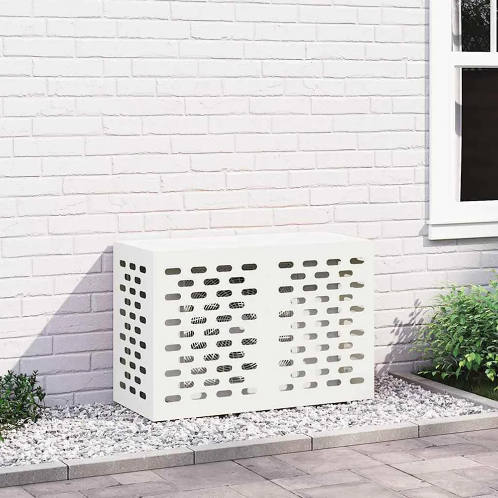 Airconditioner hoes Wit 90 x 40 x 60 cm Staal vidaXL