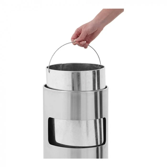 afvalbak m/asbak Ø25cm EMGA