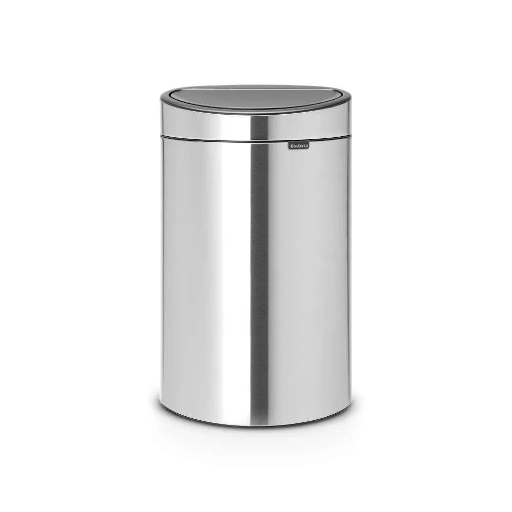 Brabantia Touch Bin New afvalemmer, 40 liter, kunststof binnenemmer - Matt Steel Fingerprint Proof