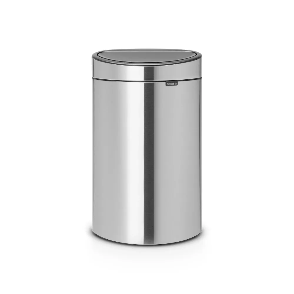 Brabantia Touch Bin New Recycle afvalemmer, 23/10 liter, kunststof binnenemmer - Matt Steel