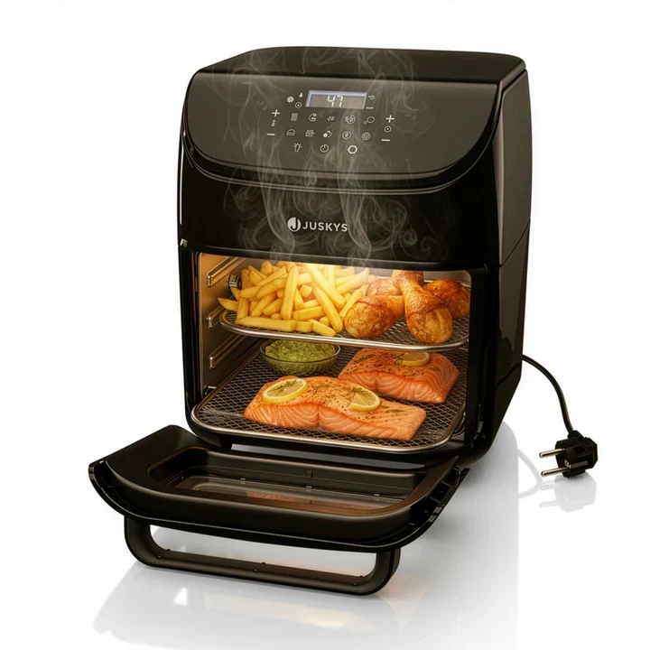 Airfryer / Heteluchtfriteuse - 12L - Incl. 10 programma's - Zwart Hosel