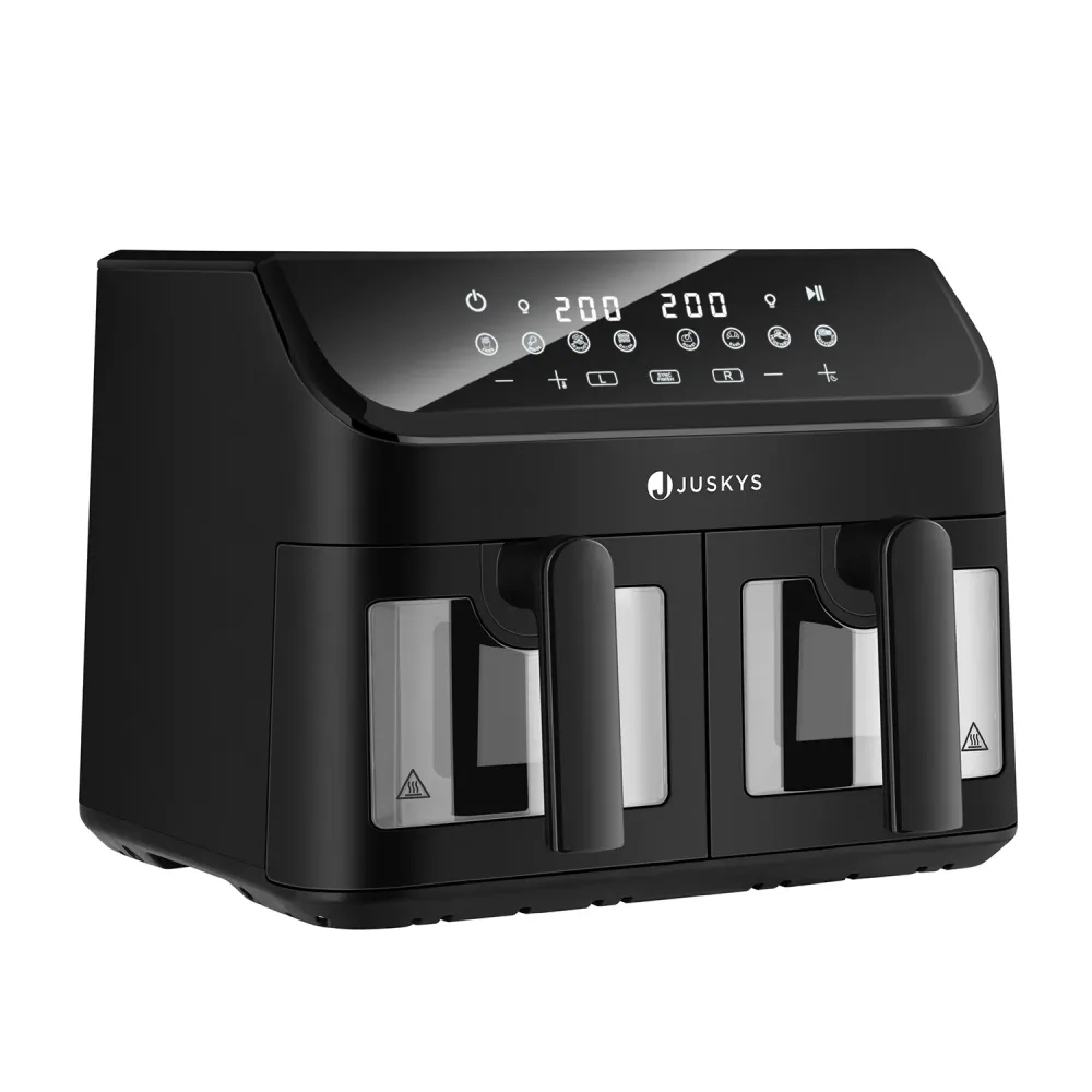 Dubbele Airfryer - Heteluchtfriteuse - 9 liter -9 Kookprogramma's Hosel