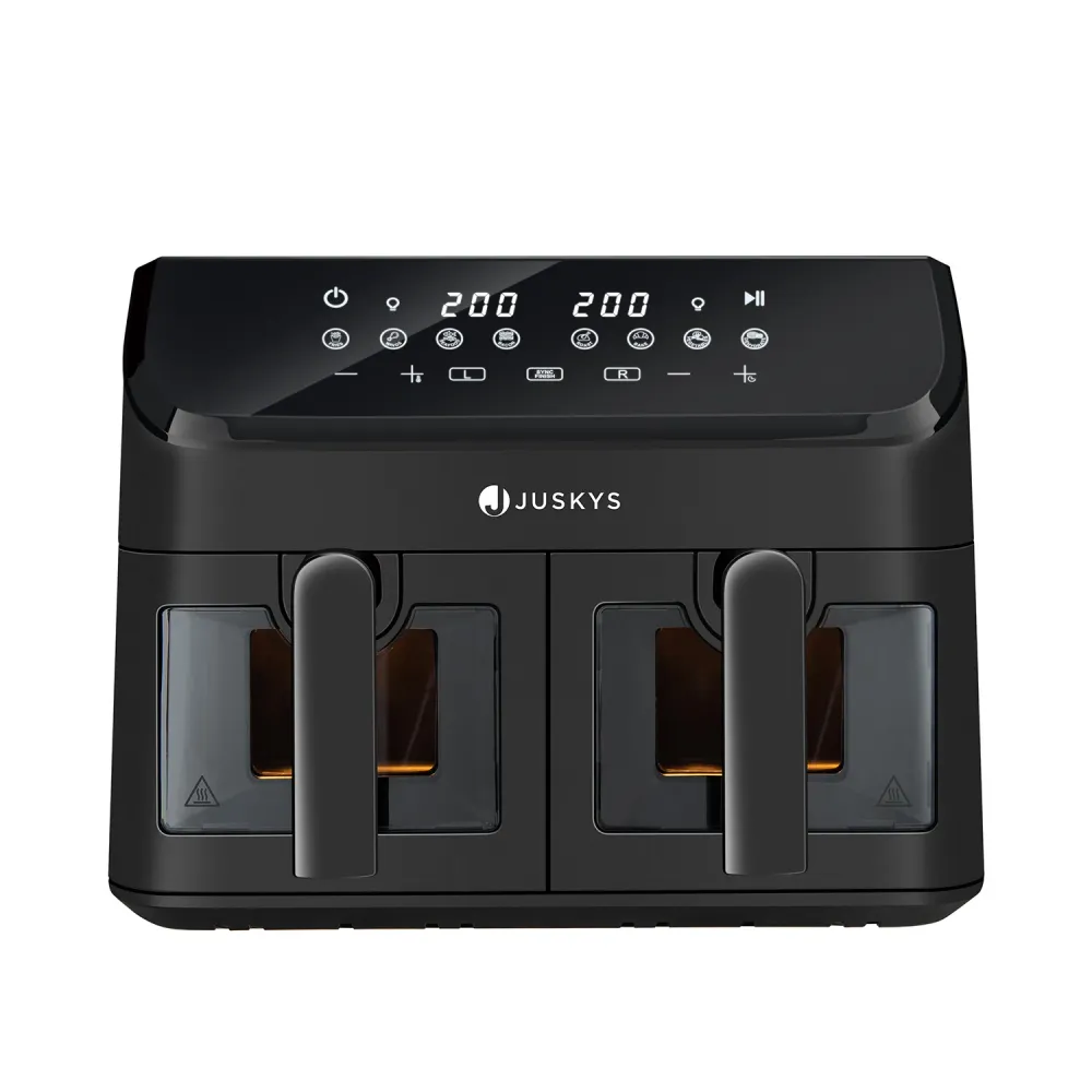 Dubbele Airfryer - Heteluchtfriteuse - 9 liter -9 Kookprogramma's Hosel