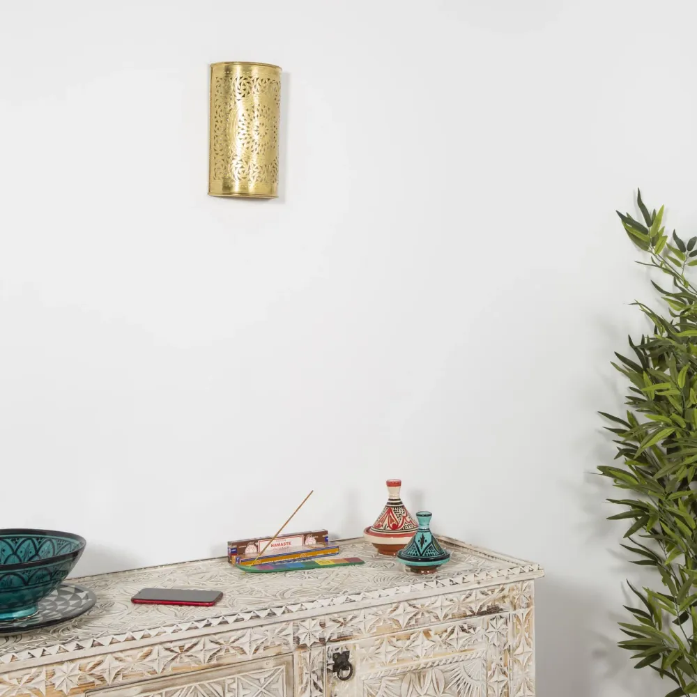 Marokkaanse gouden messing ster wandlamp