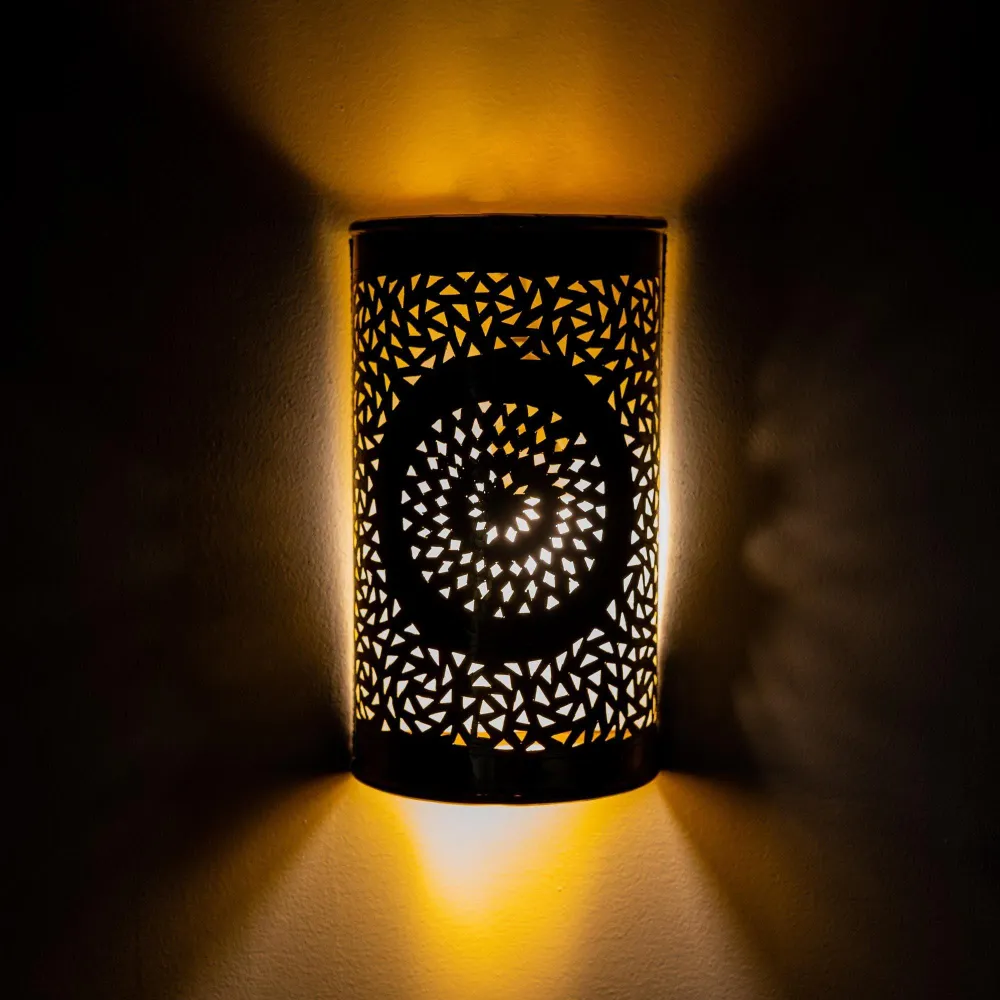 Marokkaanse gouden messing ster wandlamp