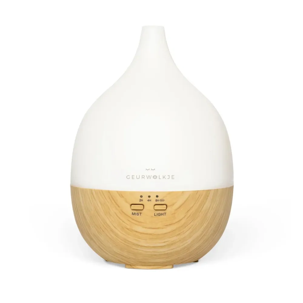 Close 2 Nature 2.0 - Geurwolkje® Diffuser - Licht hout - 200 ml - tevens nachtlampje