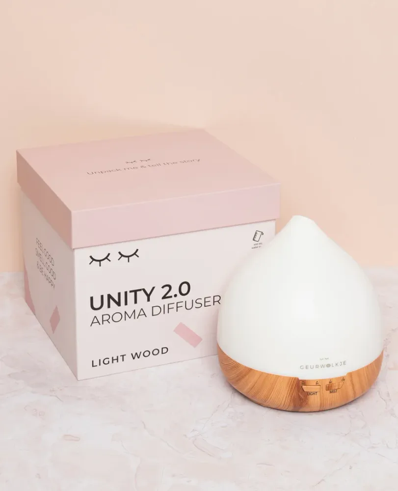 Unity 2.0 - Geurwolkje® Diffuser - Licht hout - 400 ml