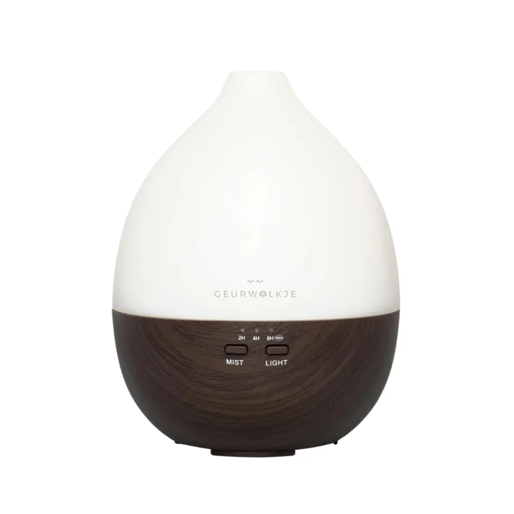 Nimbus 2.0 tevens nachtlampje - Geurwolkje® Diffuser - Donker hout - 200 ml
