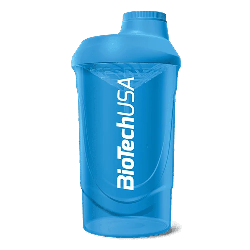 BioTech USA Shaker Wave blauw 600ml
