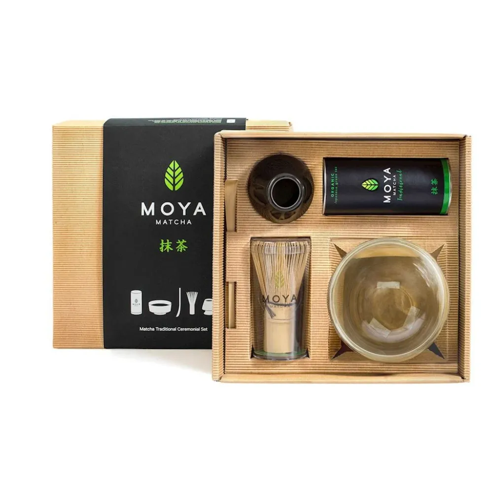MATCHA CEREMONIE SET MET GLAS KOM - MOYA MATCHA