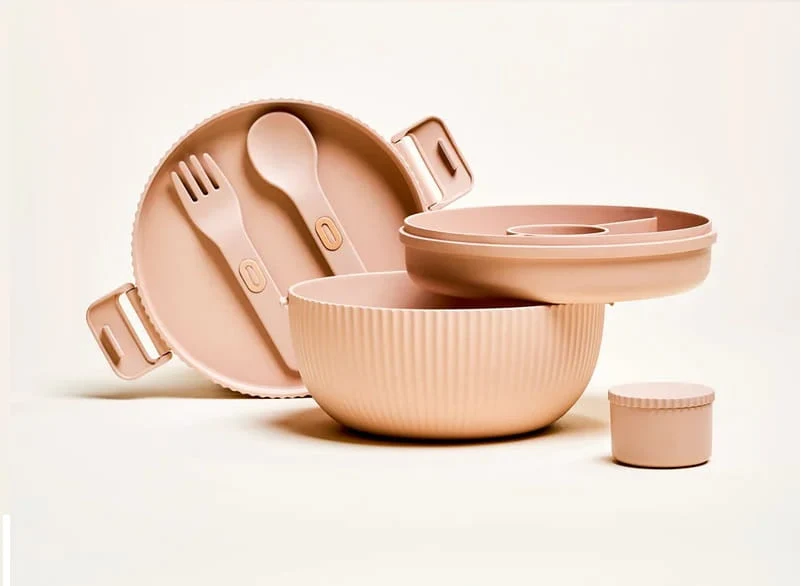 PLA DUSTY ROSE PLASTIC VOERBAK - CHIC-MIC