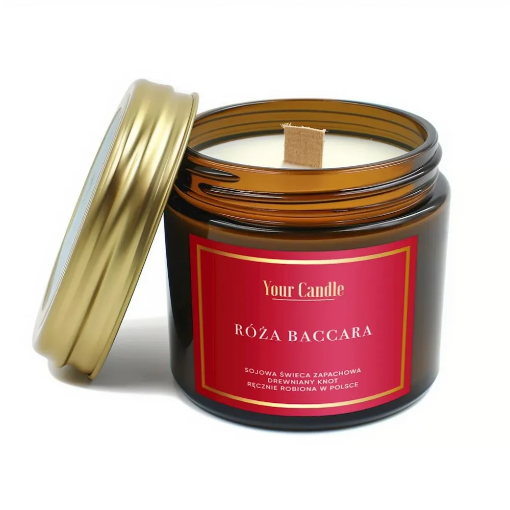 SOY Geurkaars van hout BACCARA ROSE 120 ml - UW KAARS