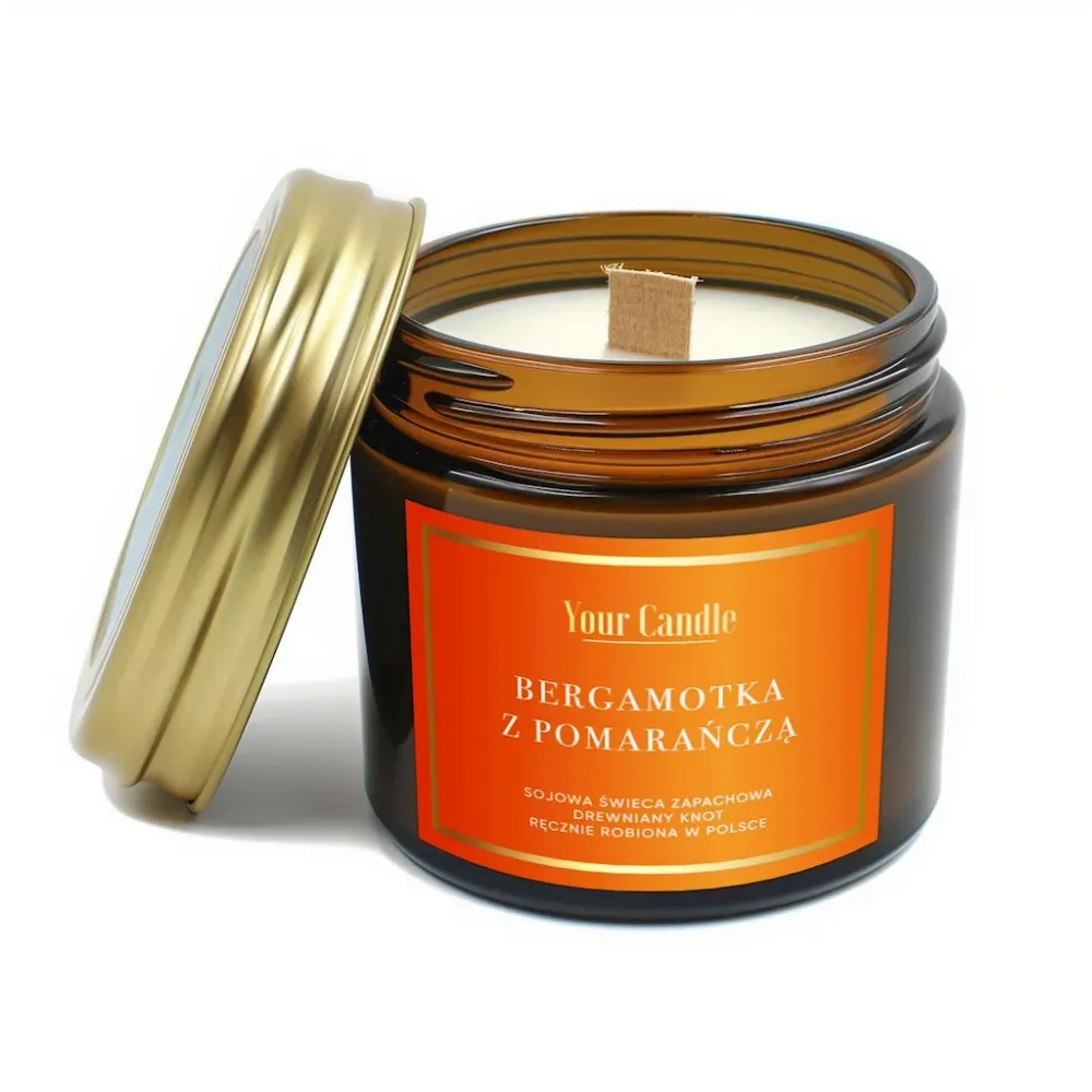 ZIJDEKAARS MET BERGAMOT EN SINAASAPPEL 120 ml - UW KAARS