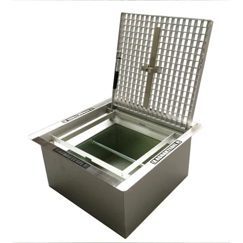 Asbaktegel Droppit Deluxe RVS 60 x 60cm