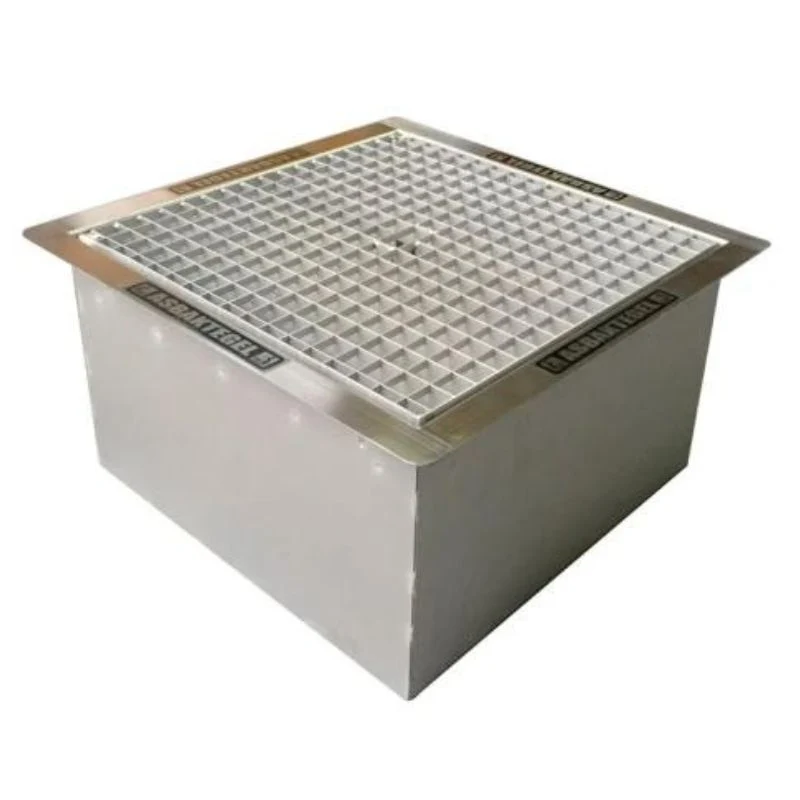 Asbaktegel Droppit Deluxe RVS 60 x 60cm