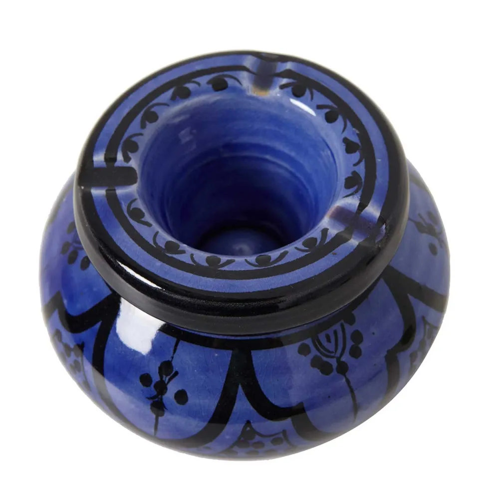 Keramische asbak blauw