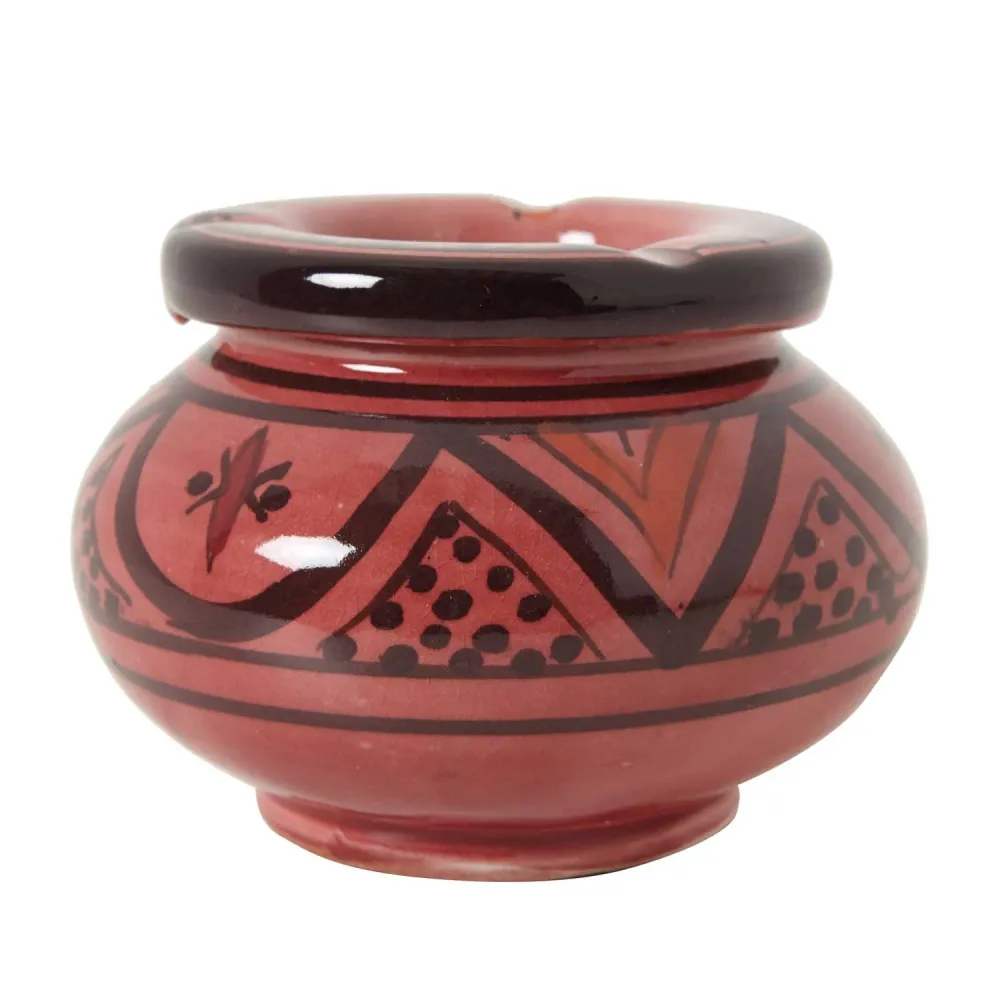 Keramische asbak rood