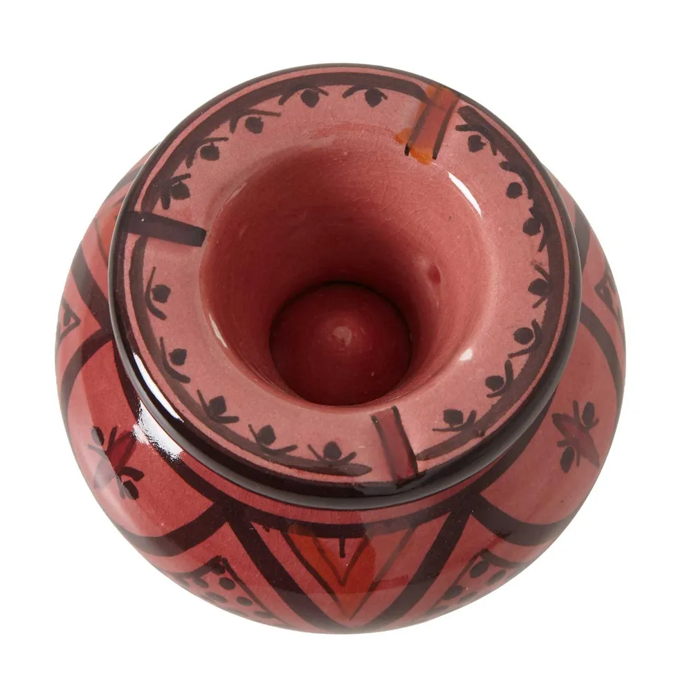 Keramische asbak rood