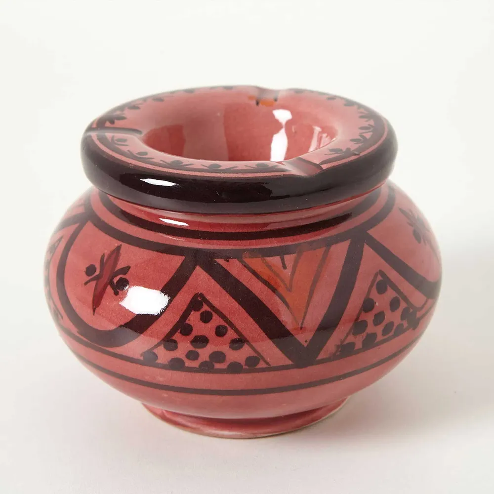 Keramische asbak rood