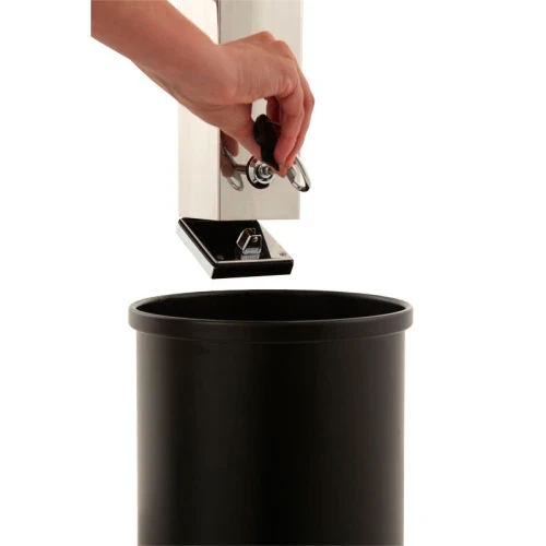 Wandasbak Zuil Vierkant RVS 2 Liter