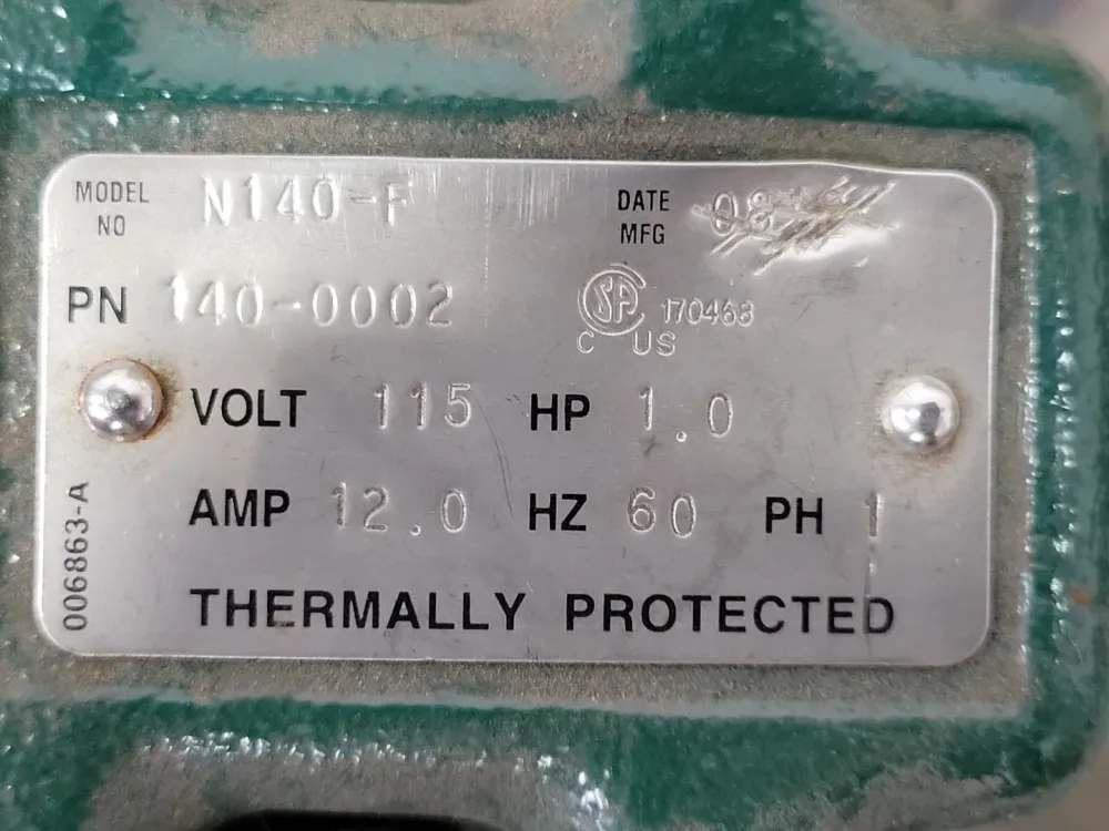 1 hp 86 Gpm Effluent Pump N140