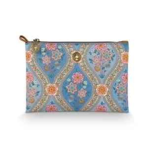 Pip Studio - Charly Make-up Tasje Dames - Ornamento - Blauw - 24x1x15.5cm