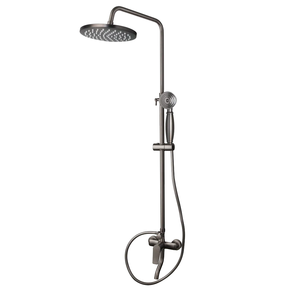 Gun metal opbouw douche regendouche