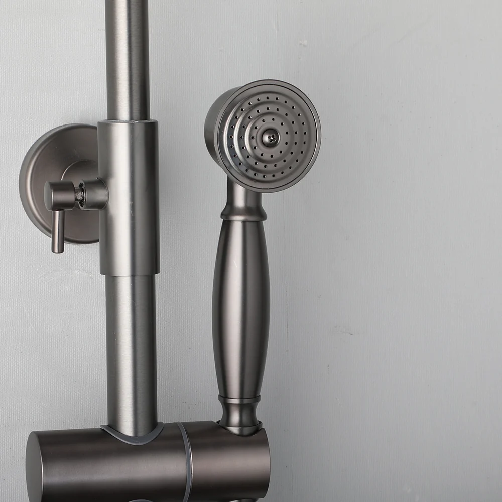 Gun metal opbouw douche regendouche