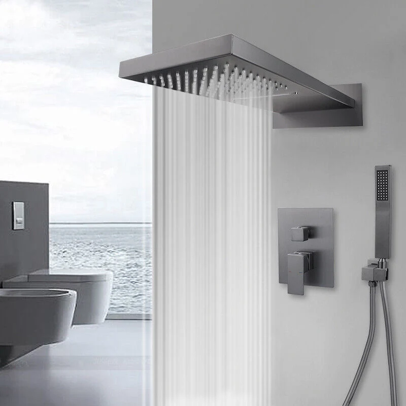 Luxe Gun Metal Inbouw Regendouche