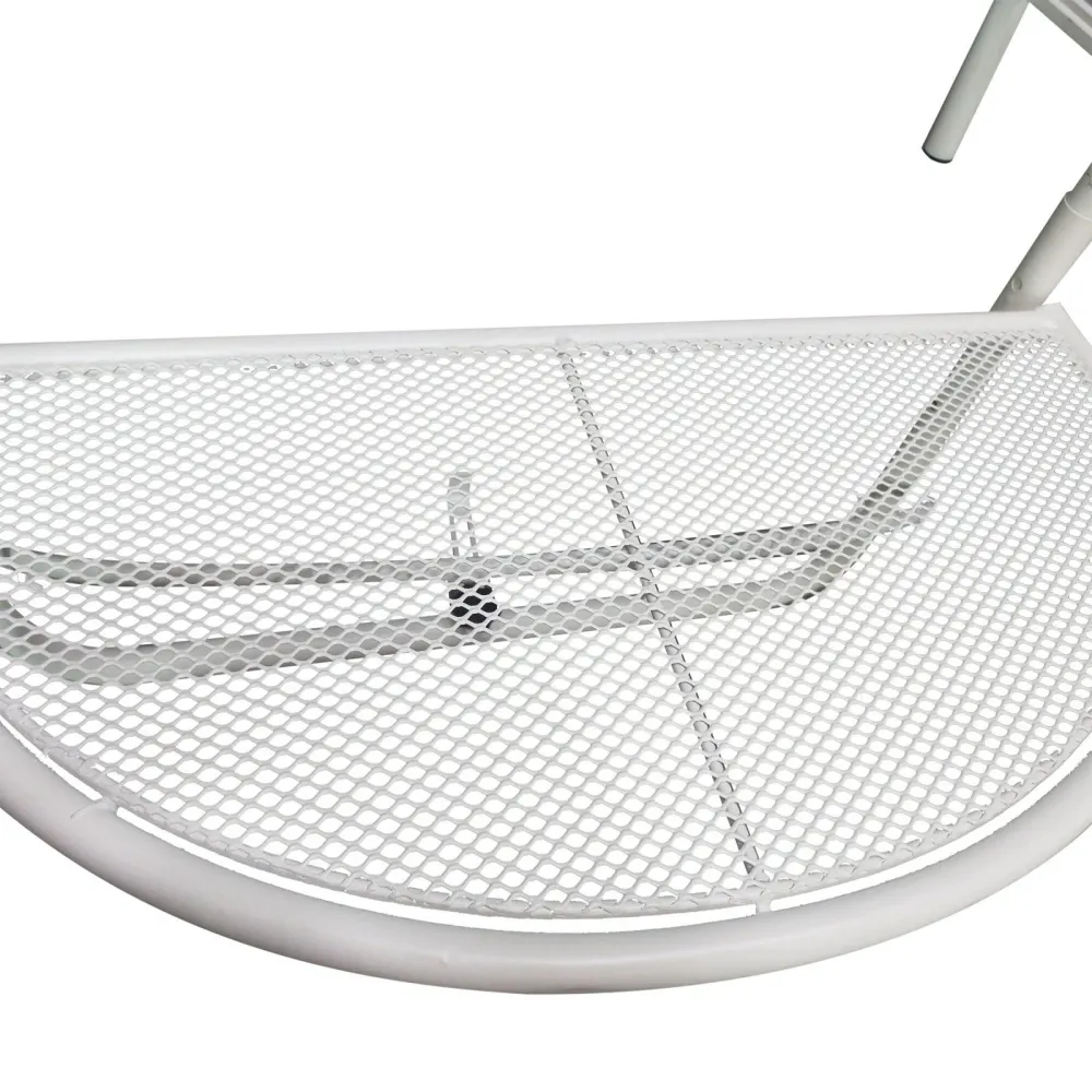 Nancy's Arntfield Balkon Hangtafel - Wit - Metaal - 45 x 60 x 50 cm Aosom