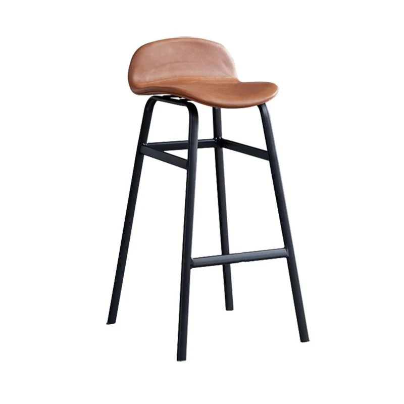 Lage Actueel Backrest Armless Counter Stool Iron Bar Stool Seat and Pedal Cafe Pink