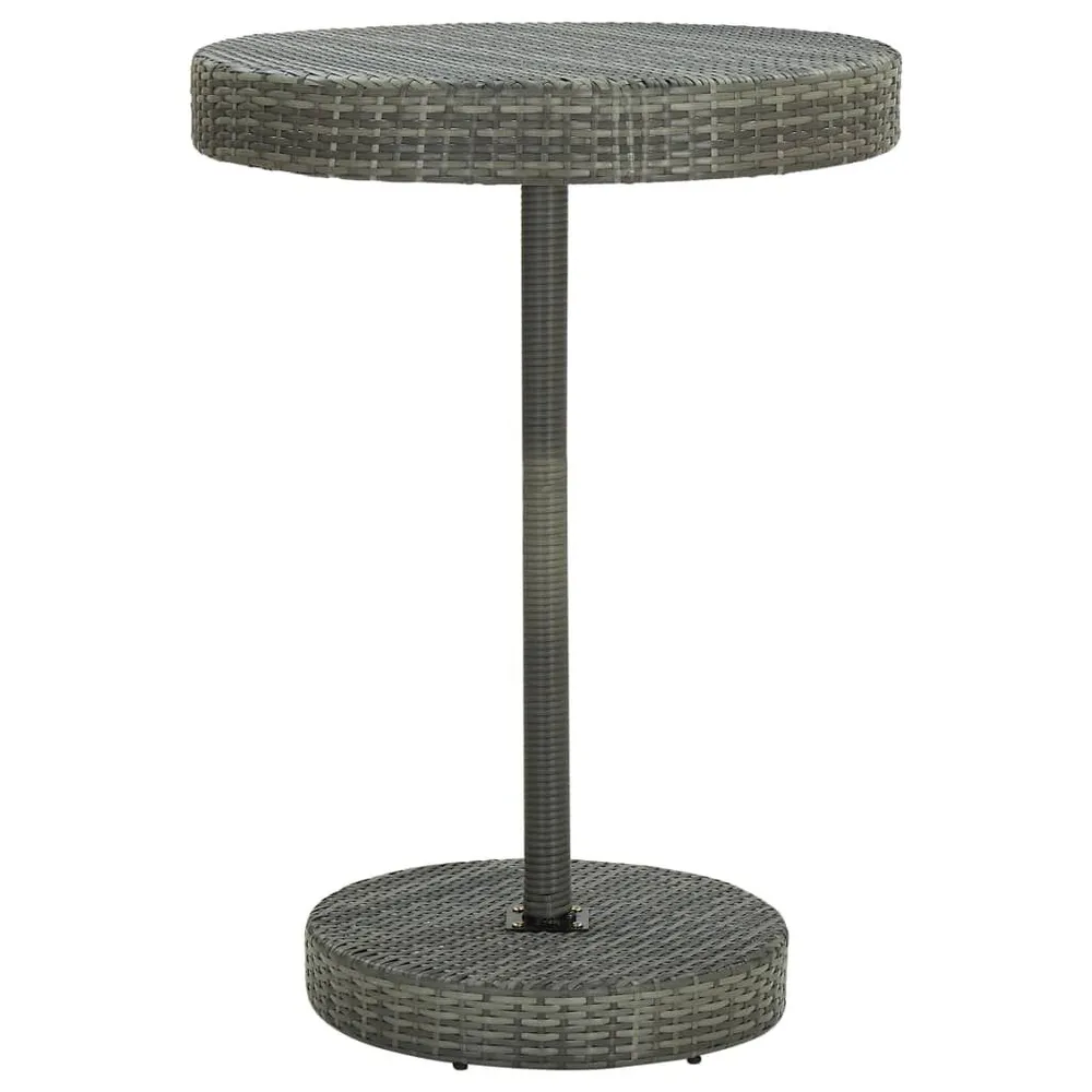 5-delige Tuinbarset poly rattan grijs met UV-bescherming | Snel geleverd