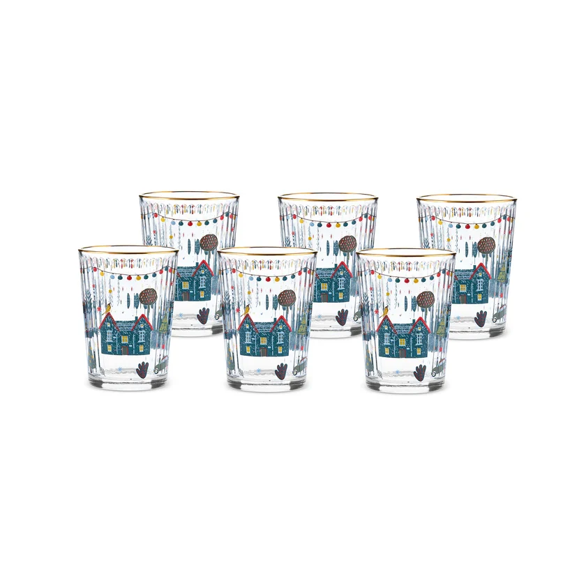 Karaca Home New Year Chick 6-delige Drinkglas Set 500 ml