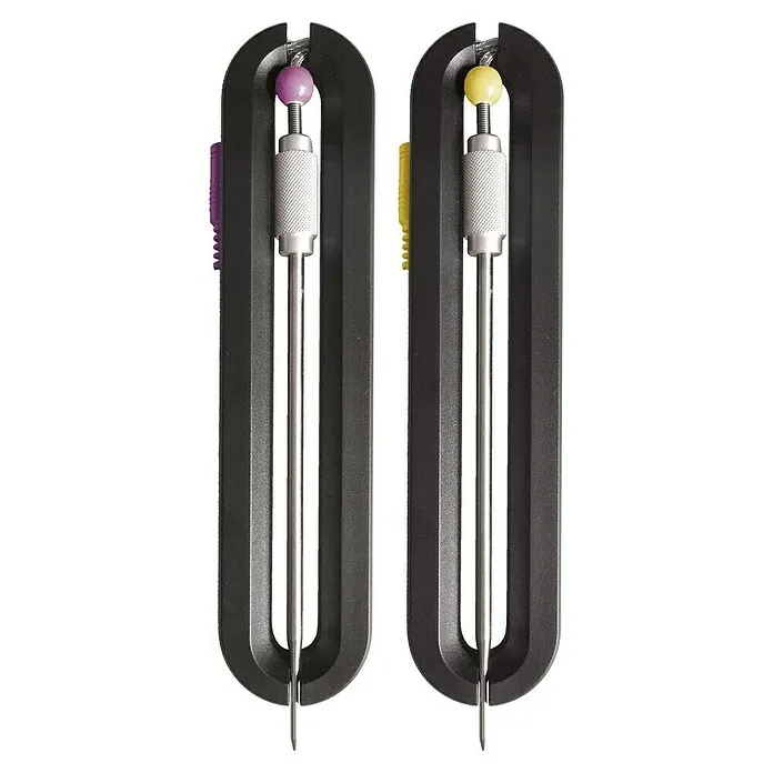 Boretti Barbecuethermometer Sondes - 2 -delig, Geel/Paars | Waterdicht | Vorstbestendig