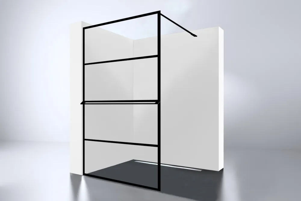 Noire 1000 screen inloopdouche Walk- 1000x2000x10mm