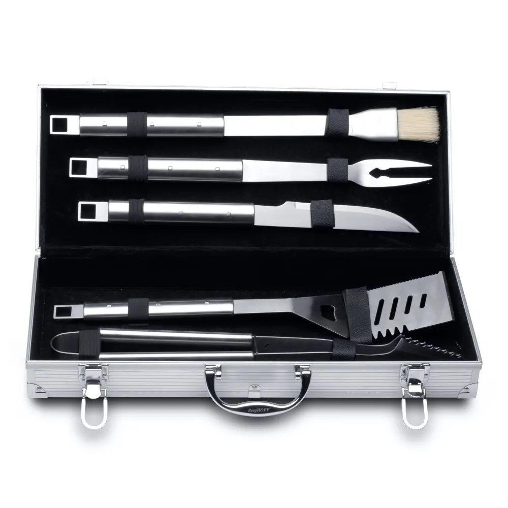 6-delige barbecueset aluminium koffer