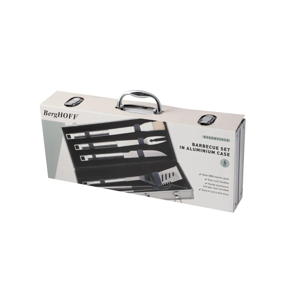6-delige barbecueset aluminium koffer