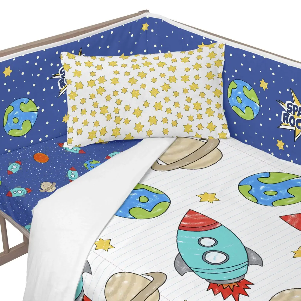 Bedbumper Space Rocket Happy Friday