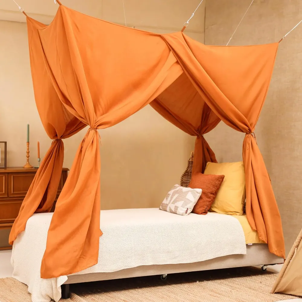 Caramel Bedhemel 200x100 CM – Klamboe voor Eenpersoonsbed