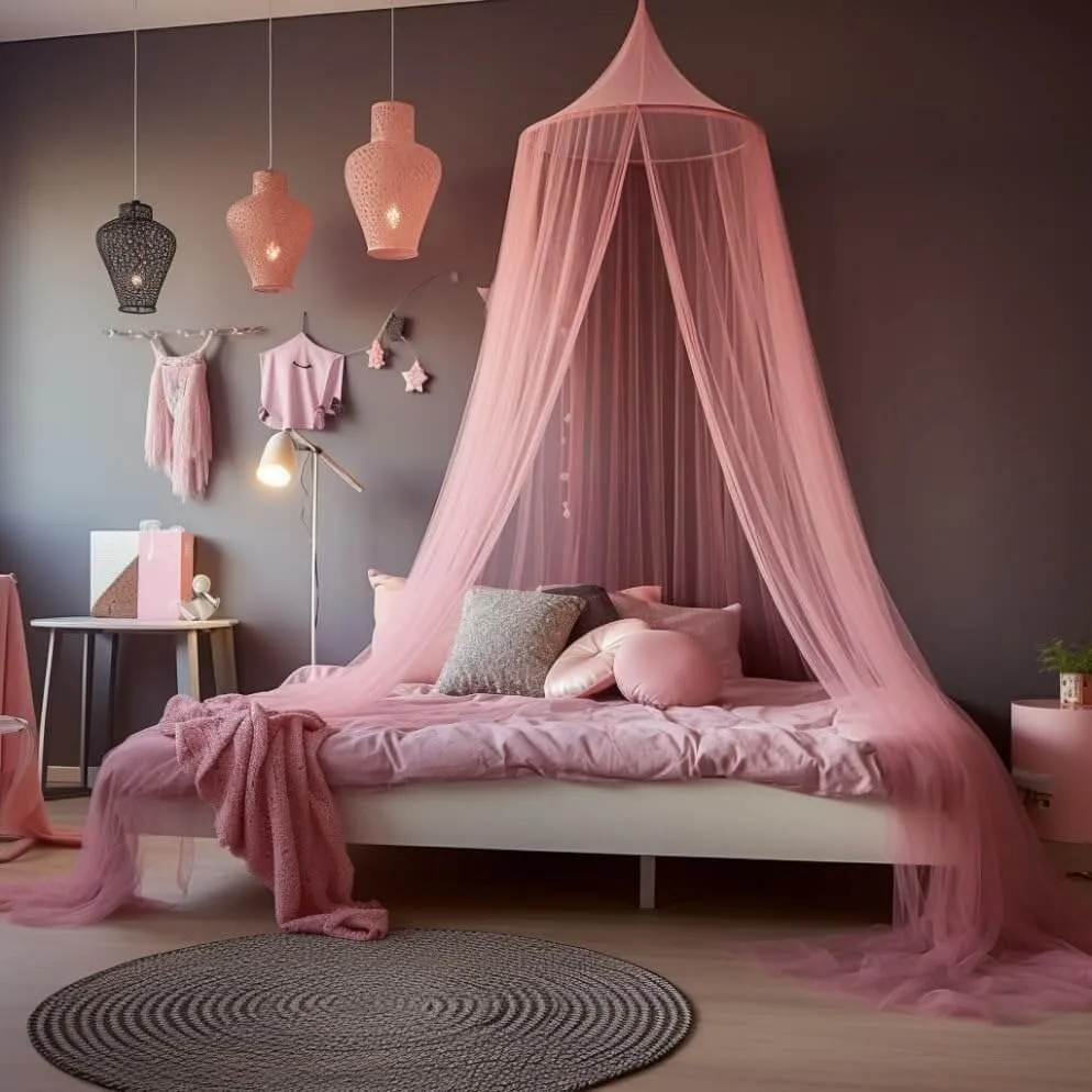 Roze Bedhemel voor Meisjesbed
