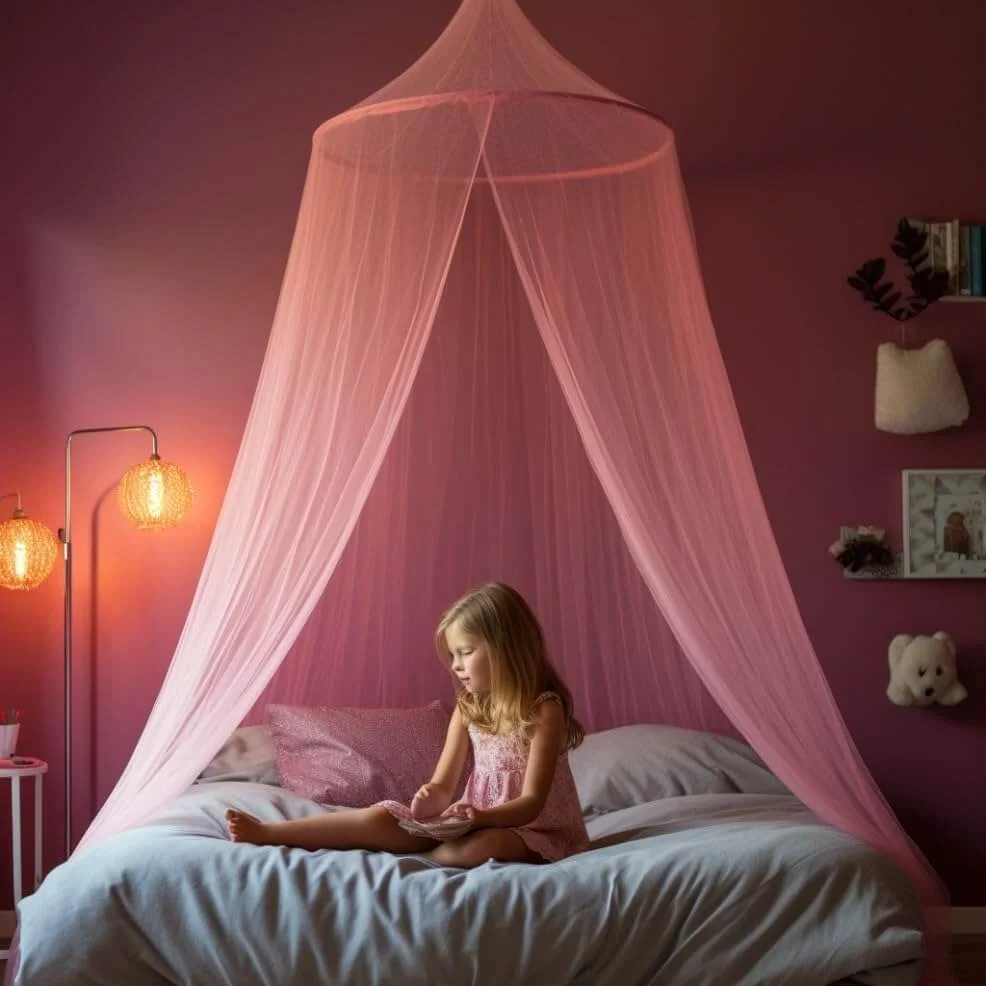 Roze Bedhemel voor Meisjesbed