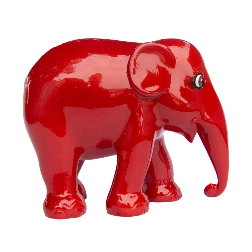 Elephant Parade Metallic Vermiljoen Rood 15cm Limited Edition 3000 METALLIC VERMILJOEN ROOD 15