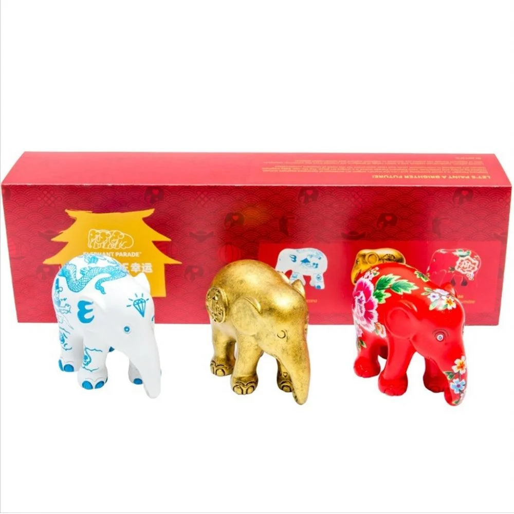 Elephant Parade multipack olifanten Fortune - Bobo + Lucky Coins + Peony Rose MULTIPACK FORTUNE