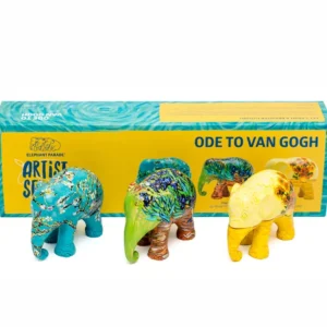Elephant Parade multipack olifanten Ode aan Van Gogh – Amandelbloesems + Irissen + Zonnebloemen MULTIVERPAKKING ODE AAN VA...