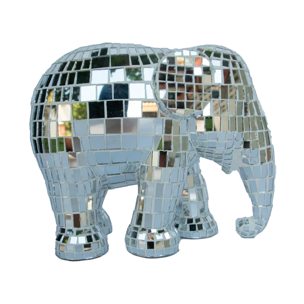 Elephant Parade olifant Disco Disco Zilver 15cm Limited Edition 3000 DISCO DISCO ZILVER 15
