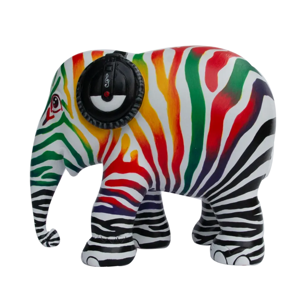 Elephant Parade olifant Zebra Beats 15cm Limited Edition 3000 ZEBRA BEATS 15
